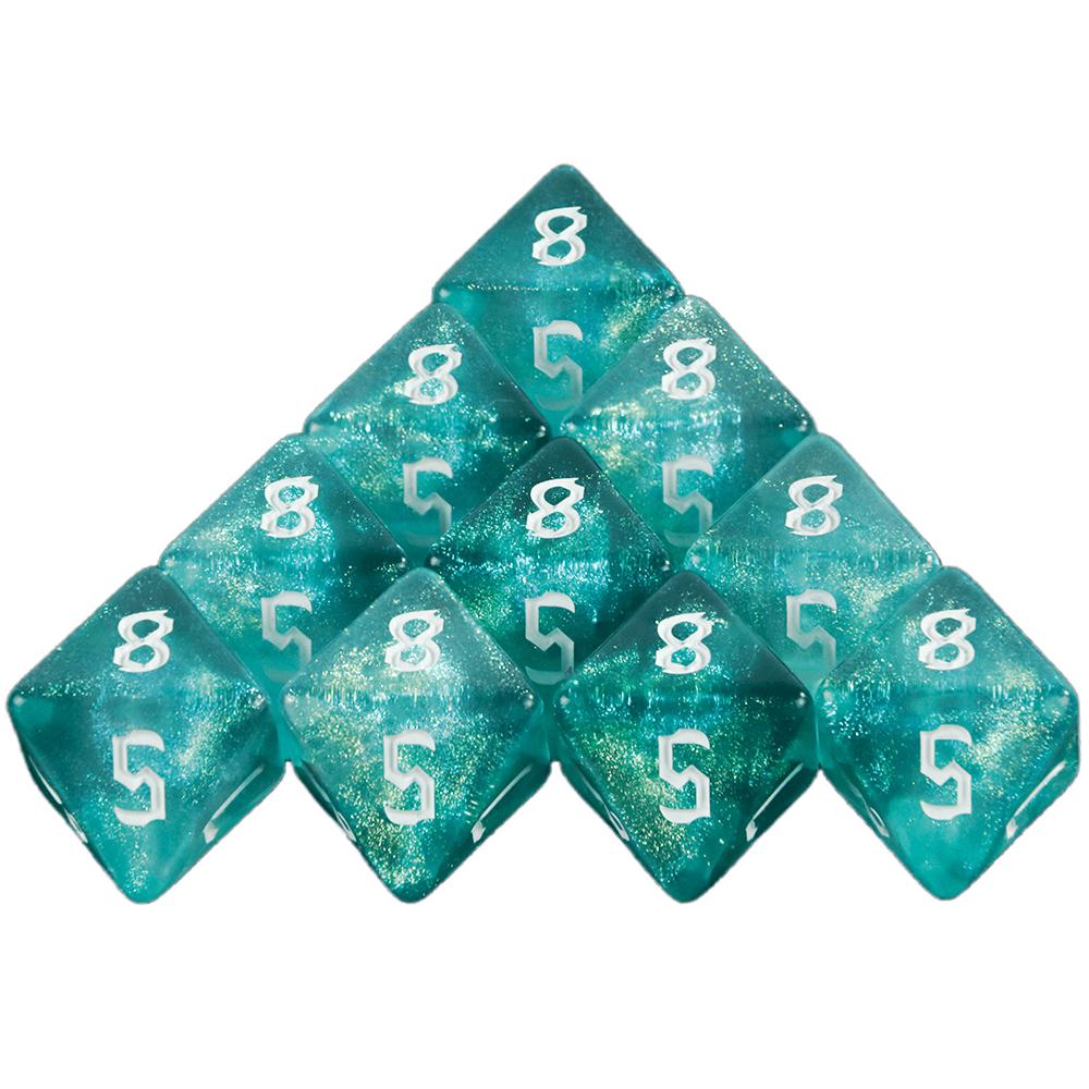Multi-sided Dice 10pcs 8 Sided Game Dice for DND TRPG Board Game Mixed Colors DND Dice