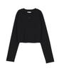 Hardcore Happiness Basic Semi-Crop Round T-Shirt_Black