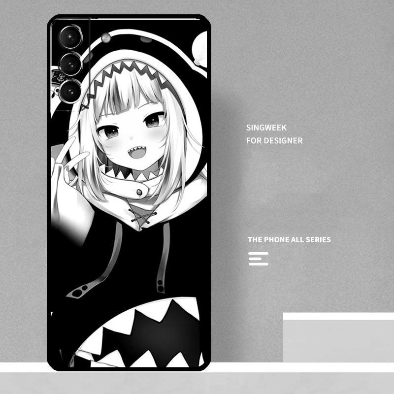 Gawr Gura Hololive Anime Case For Samsung Galaxy S25 Ultra S25 FE S20 S21 S22 S23 Plus S9 S10 S24 Ultra Phone Cover