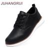 Size 48 Men Sneakers Brown Leather Business Casual Shoes Low-top Lace-up Soft-soled Driving Shoes Summer Thick-soled Vulcanized