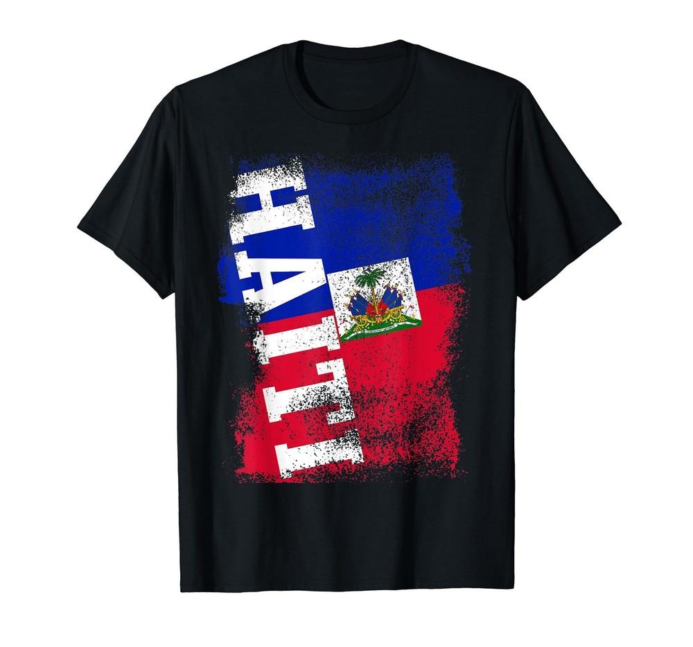 Haiti Flag Haitian Pride Vintage Haiti Men Women T-Shirt Unisex T-Shirt S