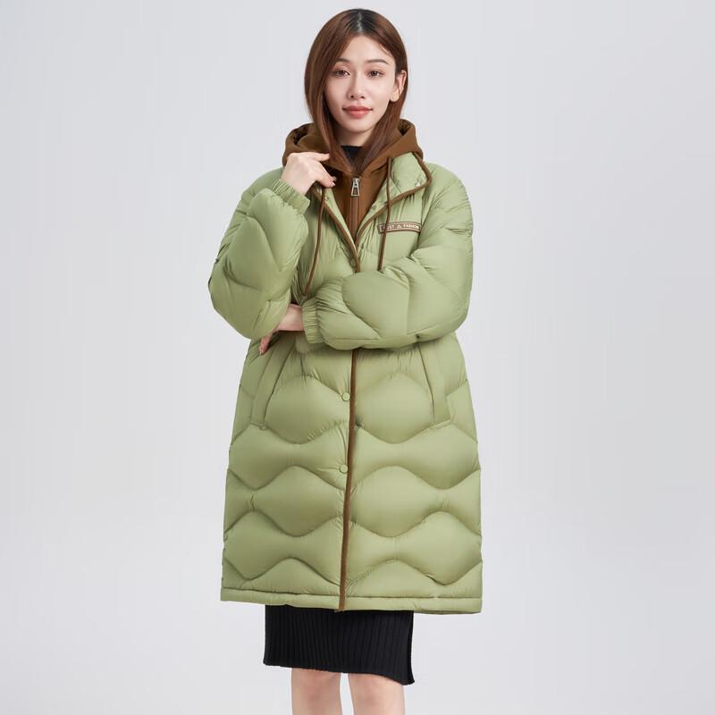 

SNOWFLYING 2025 Women s Mid-Length Thickened Duck Down Jacket L 165