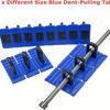 1 Set Dent Repair Puller Set - Paintless Dent Remover with Glue Pull Tabs and Blue Handles.