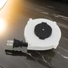 1x White Line Dial Auto Retractable Power Reel Cable With Multiple Plug Options For Global Compatible With Various Socket Types