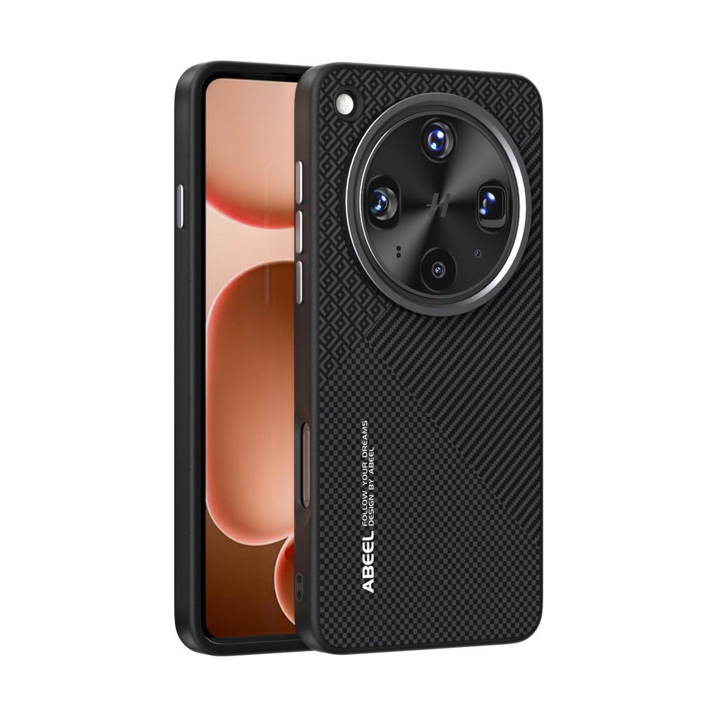 For OPPO Find X8 Ultra Case Magsafe Magnetic Wireless Charging Carbon Graid Pattern Camera Circle Mobile Phone Case