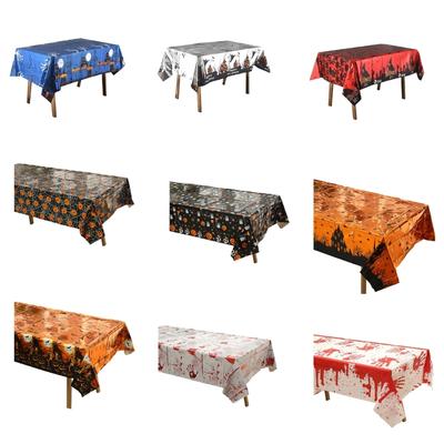 Bloody Table Cover Bloody Handprints Tablecloths Rectangle Scary Table Cover for Halloween Spooky Party Decorations