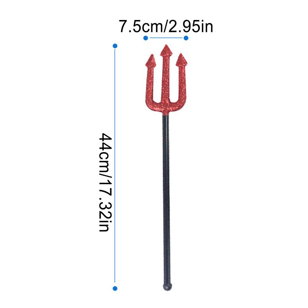 

Halloween Devil Prop Red Devil Pitch Fork Decor Stage Performance & Lightweight Demon Props Halloween Costume Accessories