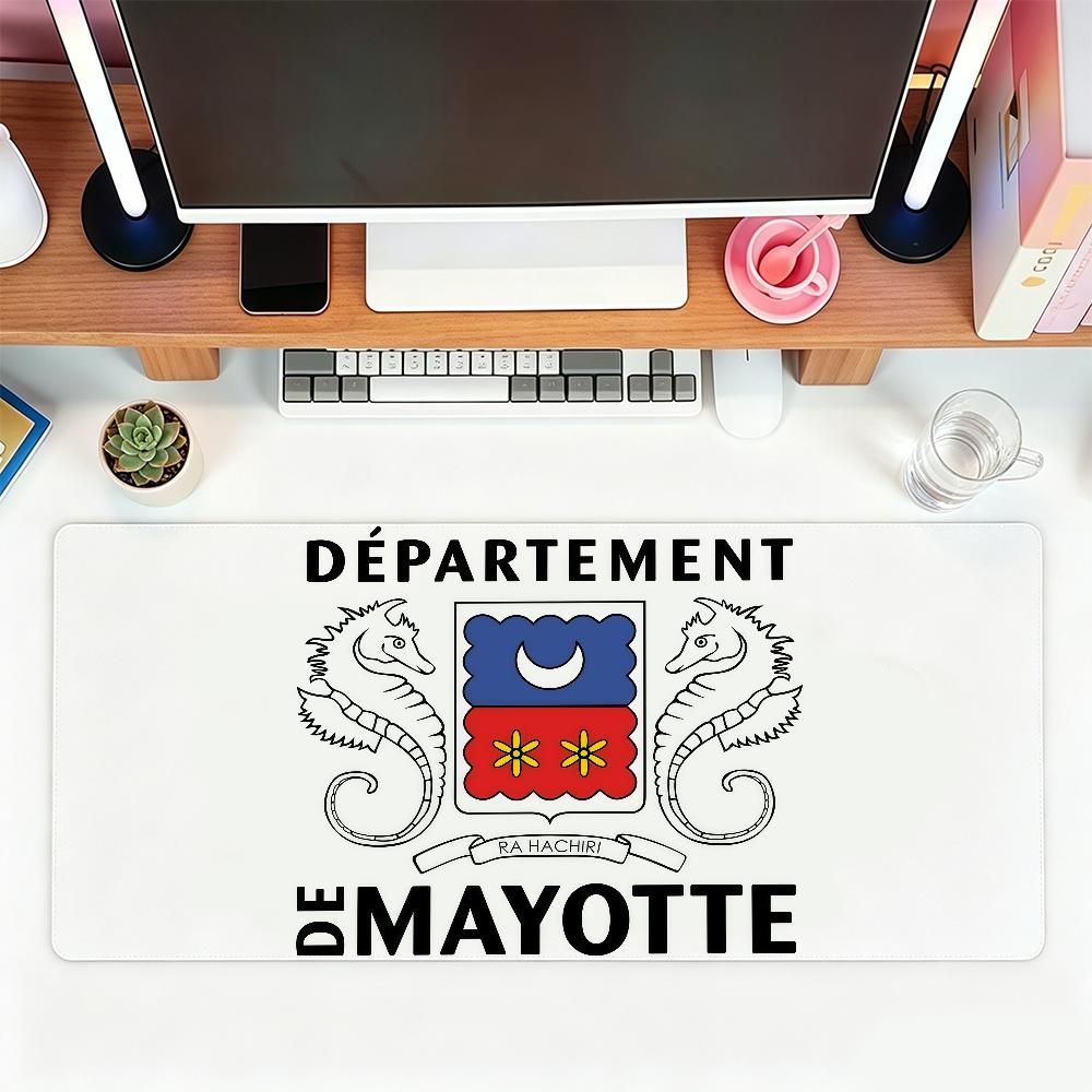 Mayotte flag Mouse Pad For Office Gaming And Keyboards NonSlip Large Waterproof