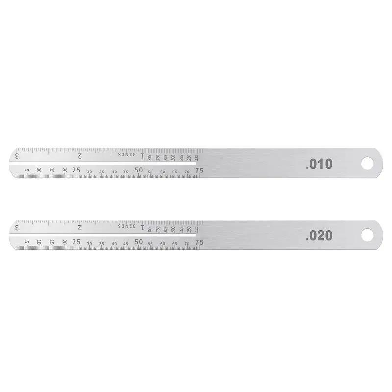 Pins Clean Cutter Stainless Steel Guitar Nut Slot Cutter Measuring Ruler Guitar Repair Tool Set