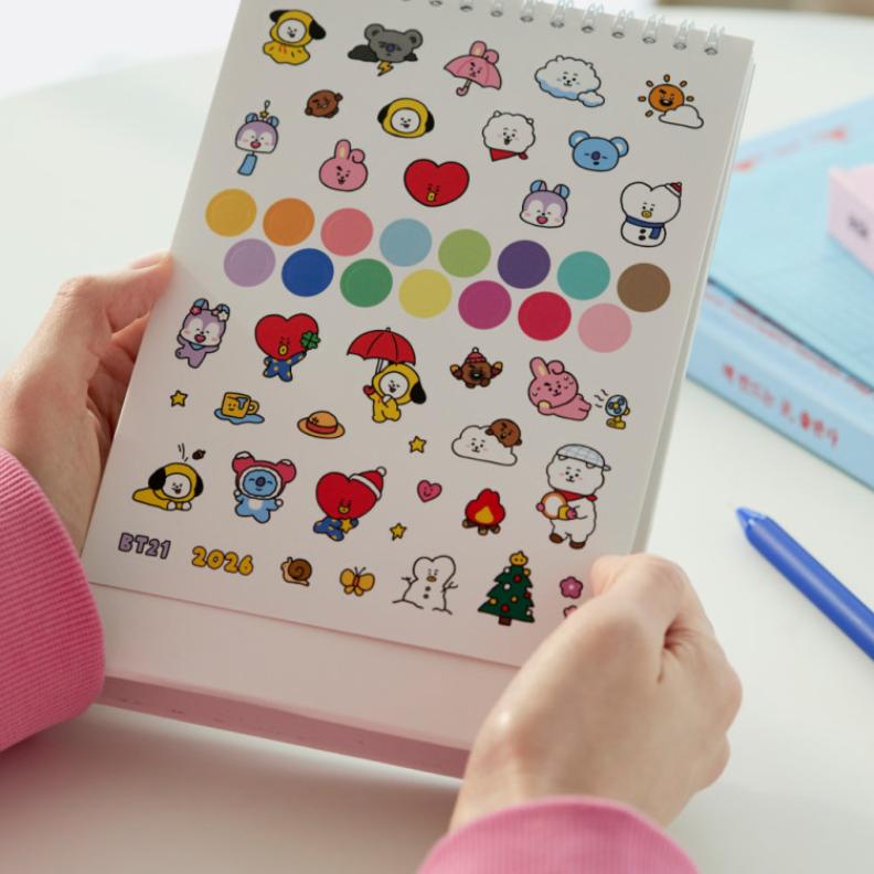 BT21 2026 Desk Calendar