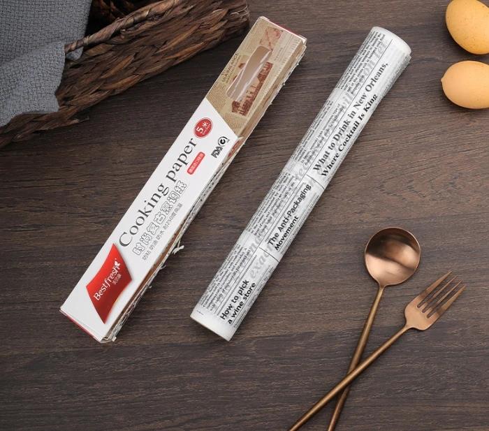Retro English Newspaper Food Grade Grease Paper Bread Sandwich Burger Fries Wrappers Cookie  Food Accessories for Baking Kitchen