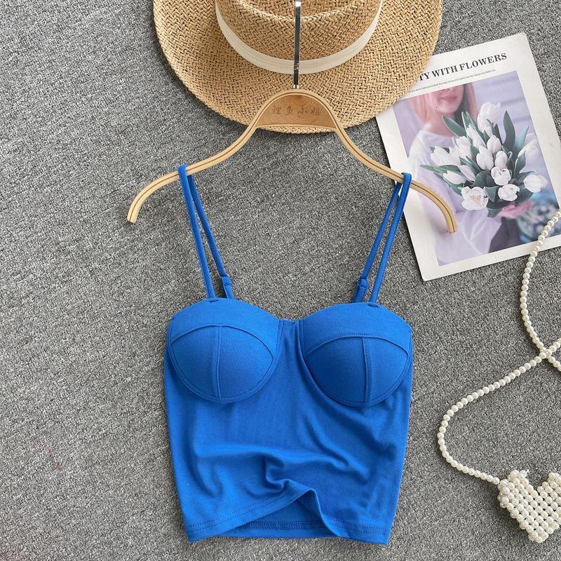 European and American Sexy Outdoor All-Matching Pure Color Camisole