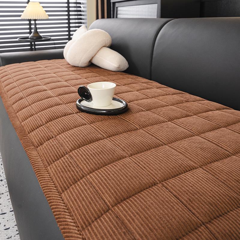 

2025 Толстая вельветовая подушка для дивана: Нескользящий кожаный чехол для осени и зимы 70 x 70 cm