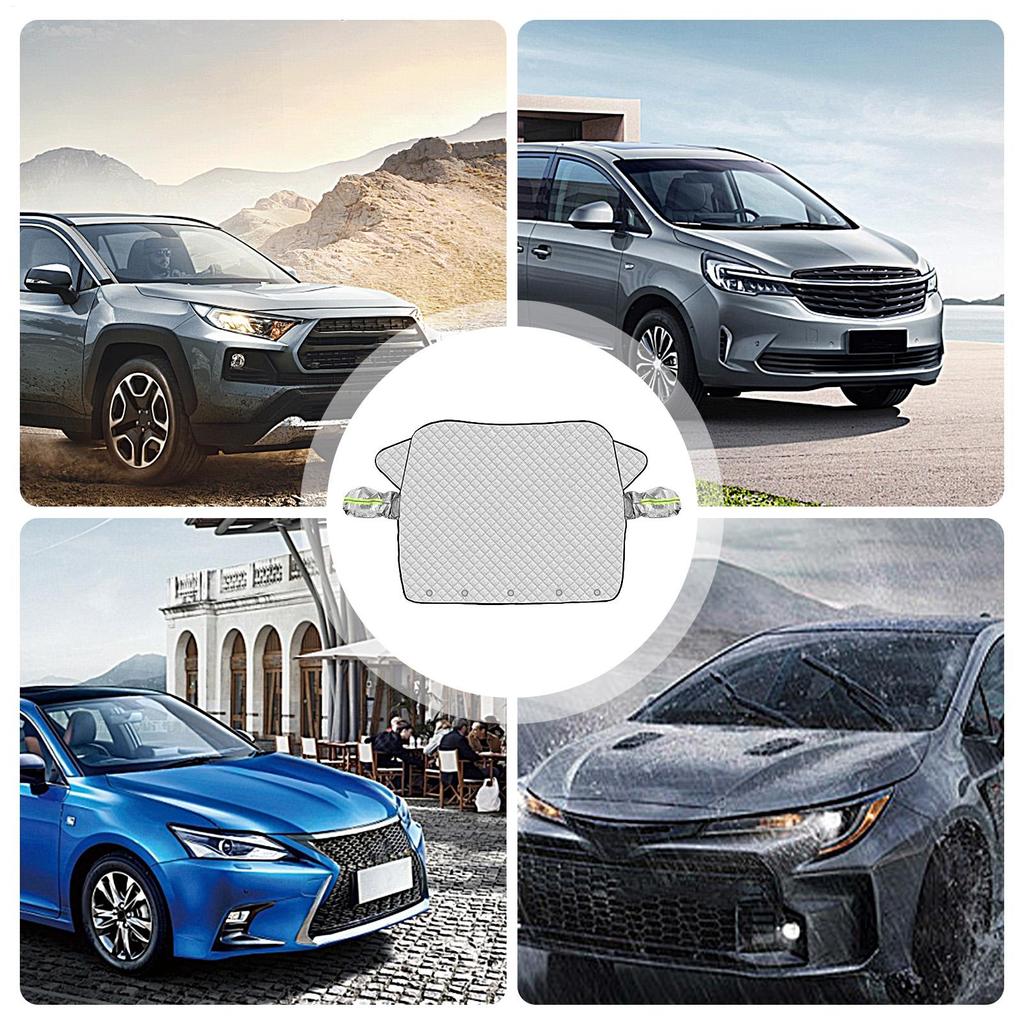 Car Windshield Shade Heavy Duty Protective Magnetic Waterproof Front Windshield Winter Ice Protector For Vehicle Truck SUV RV