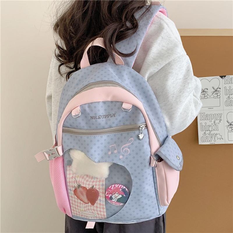 Polka Dot Ita Bag High Capaci Mochila Lightweighte Portable Mochilas Mujer Student Backpack Bolsas Feminina Bags for Woman
