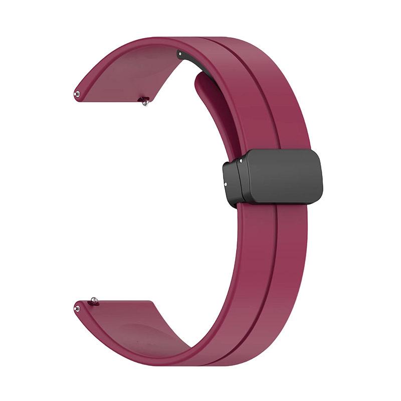 20mm/12mm Universal Folding Magnetic Silicone Watch Strap Replacement