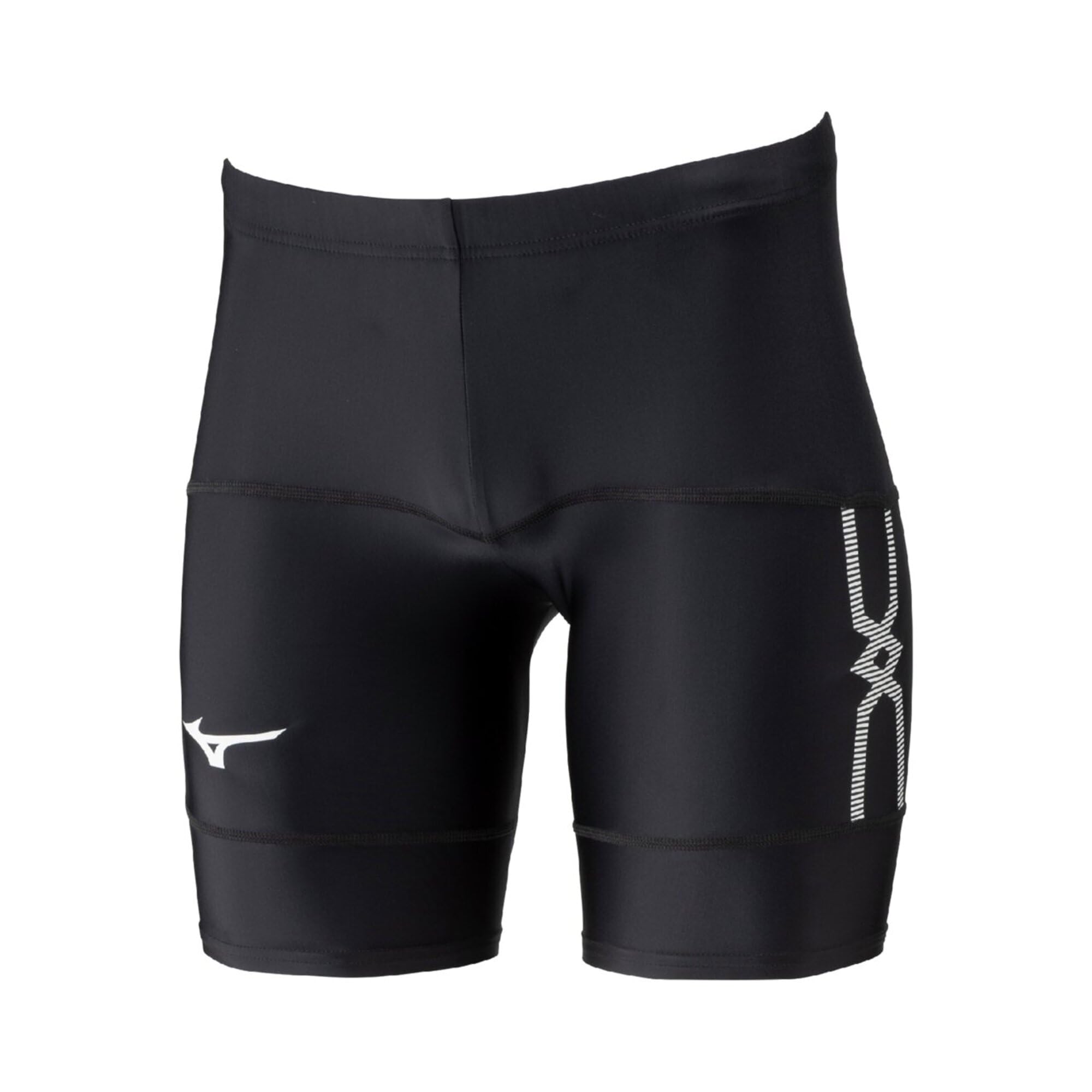 

Men s MC Line Tights Half Track & Field Wear, Easy to Move in, Black/Black, Size L, U2MBCA12