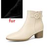 Fashion AIYUQI Women's Ankle Boots 2025 New Fashiona High-heel Women Short Boots Large Size Round-Toed Female Dress Boots