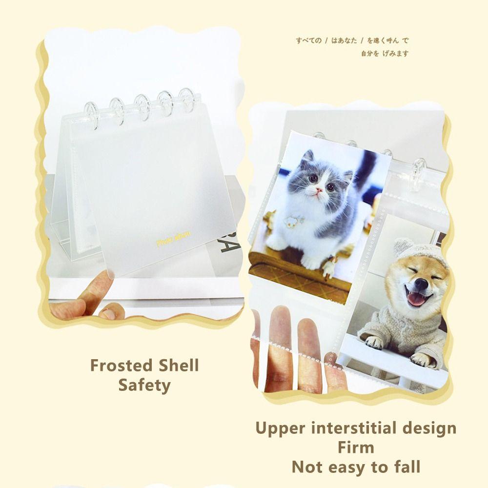Simple PP Photo Album Clear 3/4/5/6 Inch Photo Card Binder Loose Leaf Design Mushroom Hole Photocard Holder DIY Photo Album