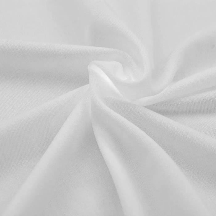 Housses de table - vidaXL - 2 pièces - Blanc - 243 x 76 x 74 cm - Synthétique