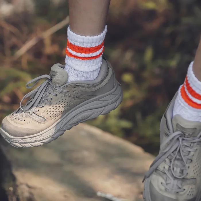 Stripe Color Crew Socks_Orange