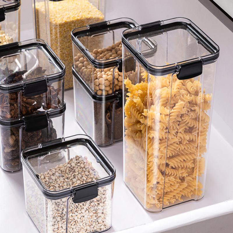 Fresh-keeping Box Seal Protection Safe And Durable Square For Bulk Cereals Tea Multigrain Storage Box Sealed Tank Storage Tank