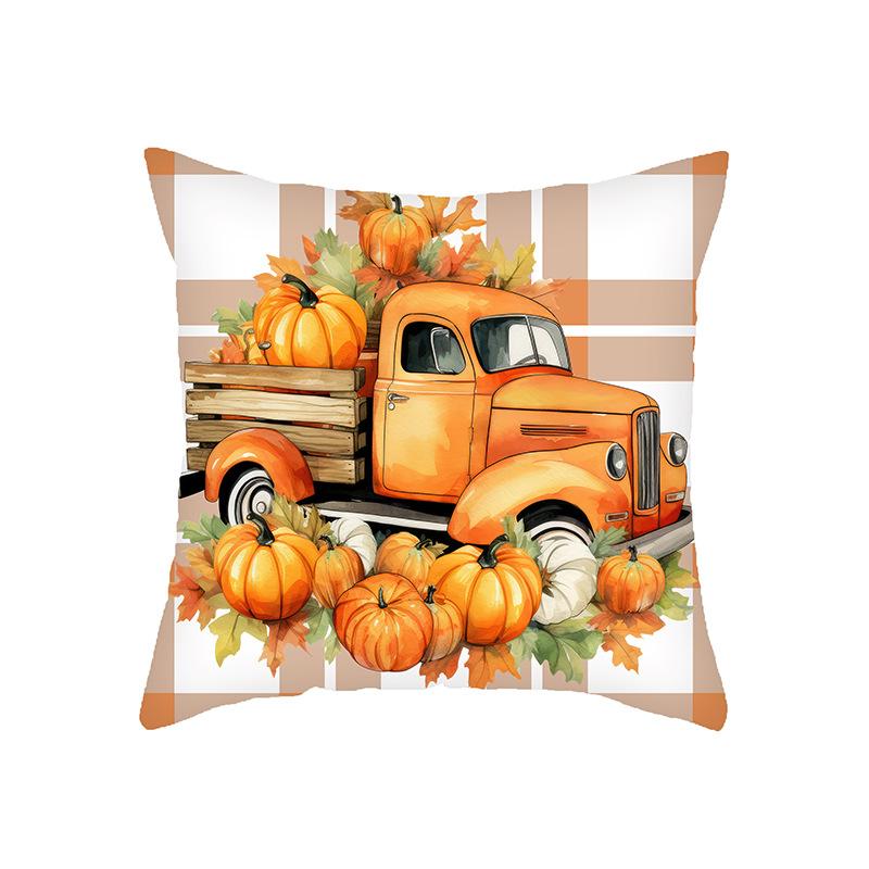 

Новая наволочка с цветами тыквы на Хэллоуин для праздничного дома, дивана, изголовья кровати. Теплая, удобная, дышащая подушка 45*45cm