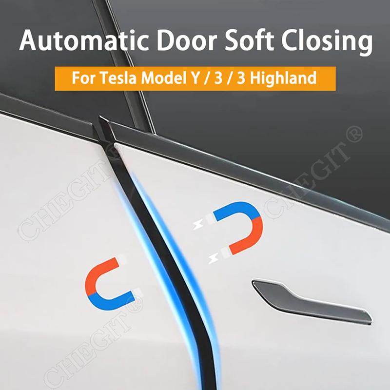Soft Closing Smart Auto Electric Suction Door Closing Open High Anti-Pinch Soft Close for Tesla Model Y 3/ 3 Highland Y Juniper