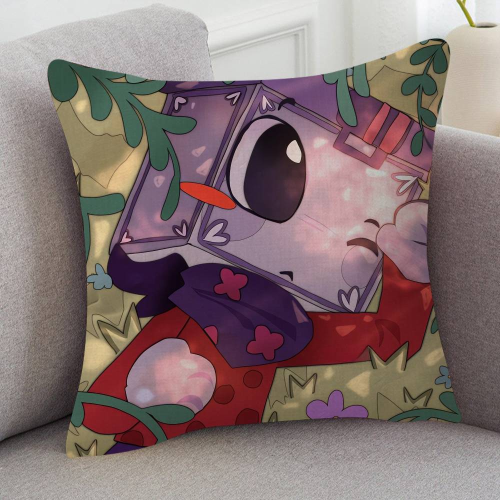 GAME Dandys World Cartoon Series Square Pillowcase Soft Waist Sofa Cushion Cover Bedroom Room Pillowcase