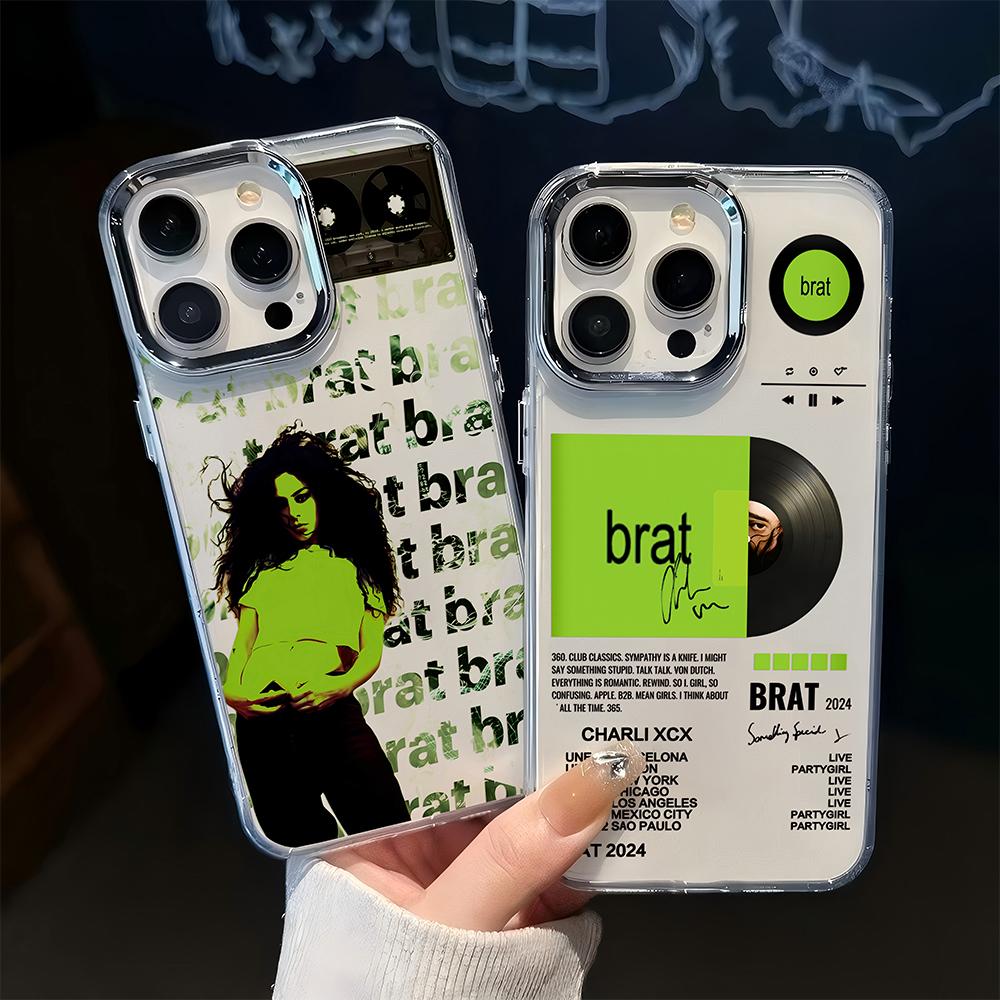 C-Charlis XCX B-BRAT Brat 360 365 Phone Case For iPhone 17 16e 16 15 14 13 12 11mini Pro Max X XR XSMAX 8 7 Air Plus Soft Cover