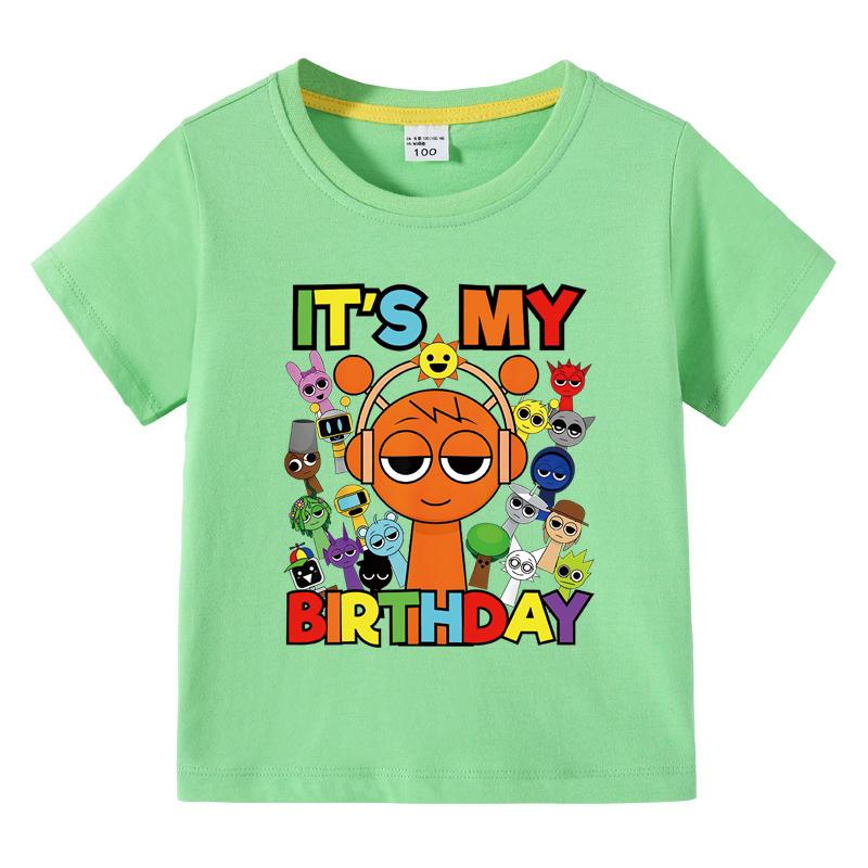 Lustige Sprunki T-Shirts Jungen Mädchen Sommer Kurzarm-T-Shirts Kinder Cartoon Incredibox Spiel Grafik-Tops Kindergeburtstagsgeschenk