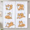 Shiba Inu Living Room Curtains for Living Room 2 Elegant Pieces Tulle In Kitchen Curtain Blackout Curtain 100% Partition Shades