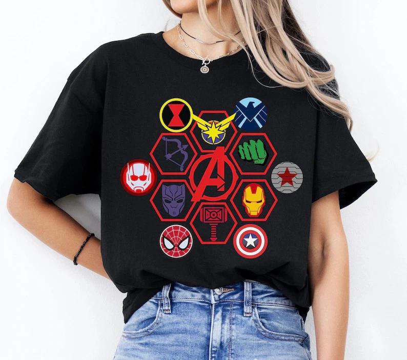 Avengers Team Shirt Logo Shirt Super Hero S