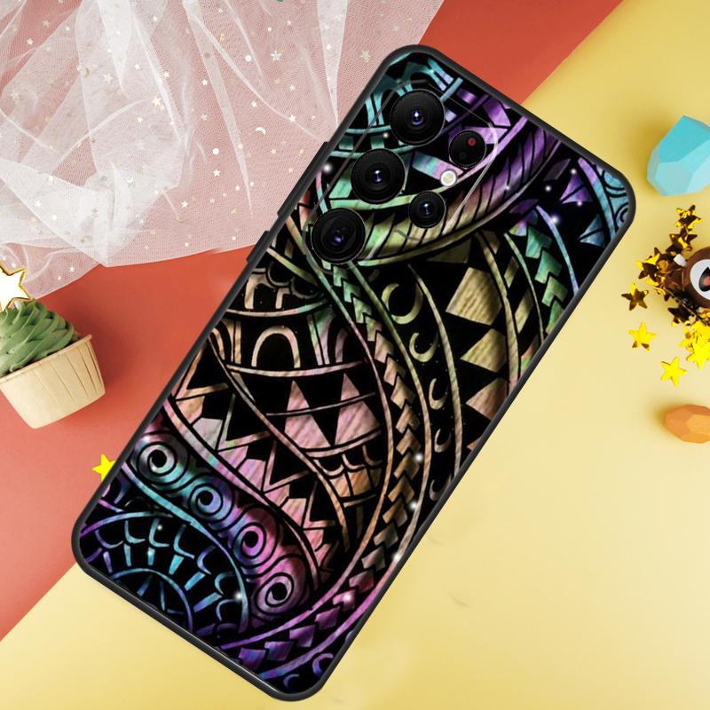 Maori Samoan Polynesian Tribal Phone Case For Samsung Galaxy S25 FE S23 S21 S20 S22 S24 Ultra S9 S10 Plus Cover Coque