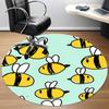 1pc Bee Print Chair Carpet for Office, Soft Flannel Throw Mat, Perfect for Office, Holiday Party Decoration Choice Yy260209050