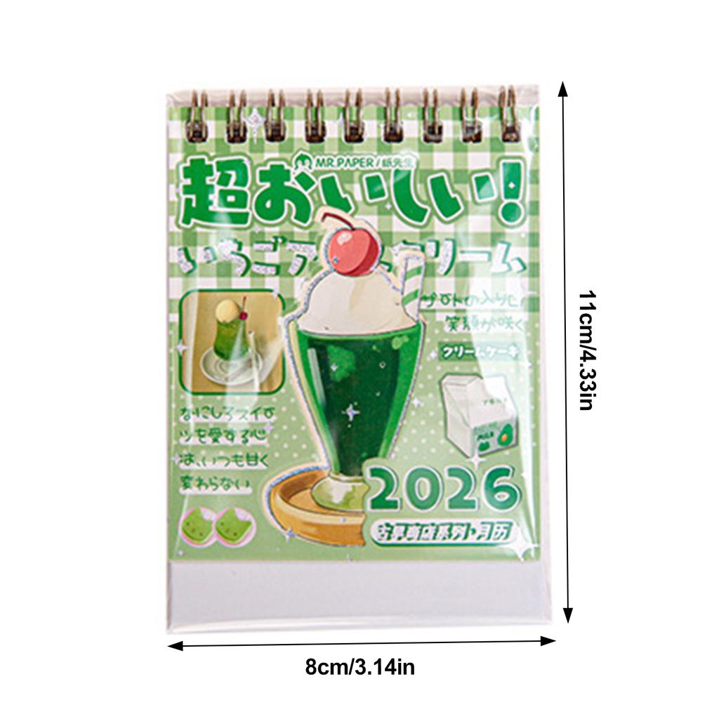 Desktop Calendar 2026 Vintage Shop Series Monthly Planner With Daily Function For Office Home Decoration