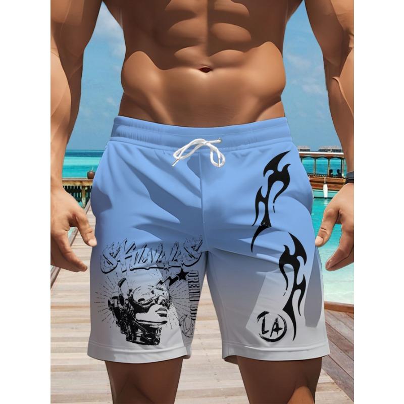 Men's Quick-drying and Breathable Beach Shorts with Colorful Prints, Are Perfect for Use At Outdoor Activities.