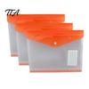 Snap Button Envelope 11 Hole Expanding File Pockets, Reusable PP Document Sleeves, Transparent Tear-resistant Bag Waterproof Organizer for Home Office