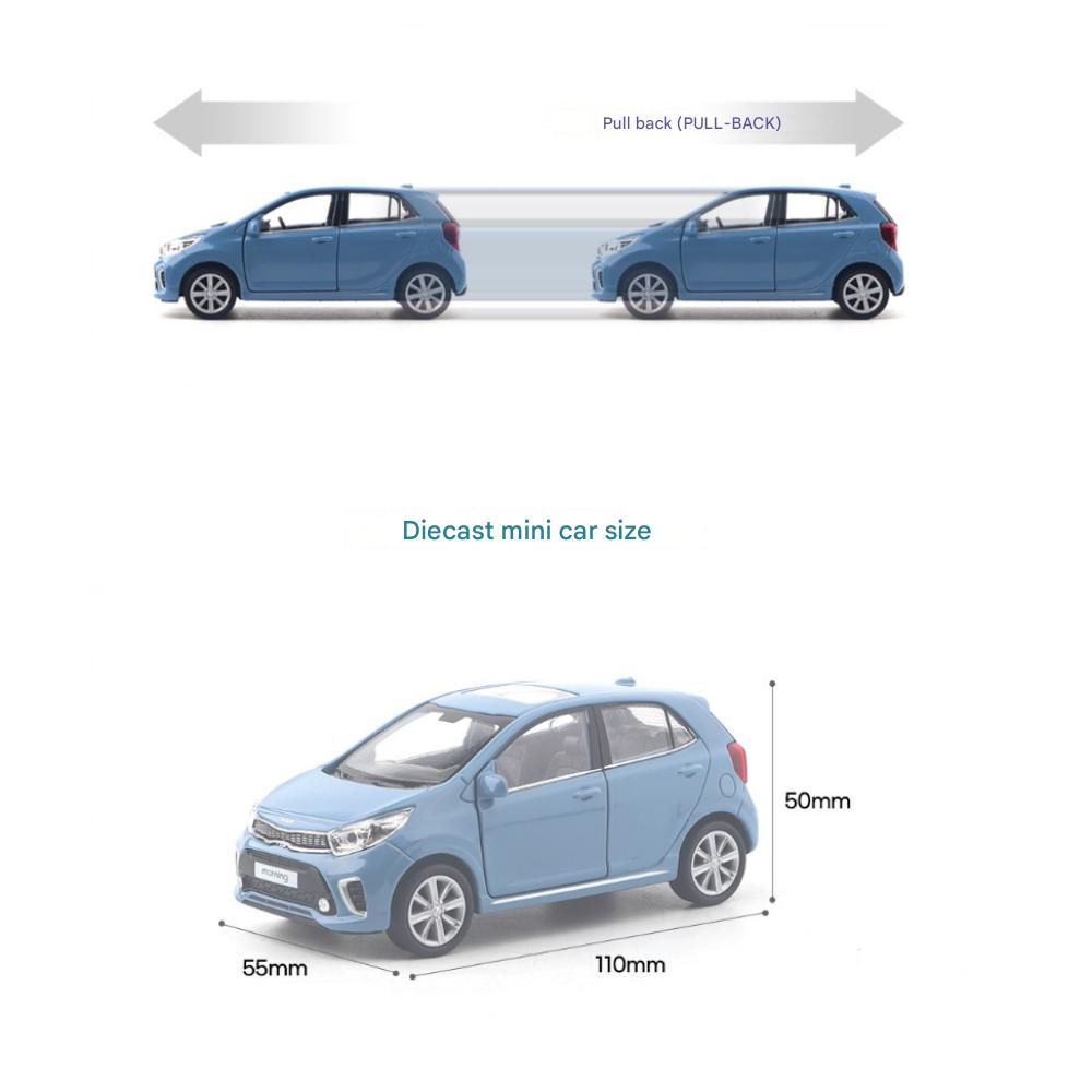 Kia All New Morning Diecast Mini-Auto-Serie (Option 2 Farben), 1 Stück