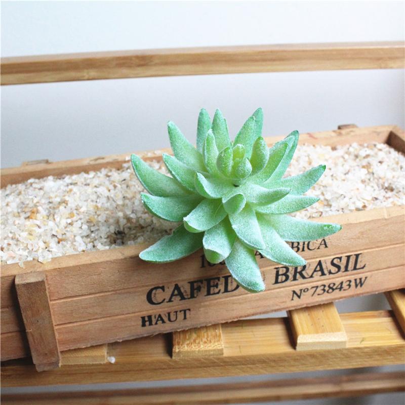 1 Pc Artificial Simulation Flower Head Mini Flocked Lotus Succulent Plant DIY Landscape Home Garden Decoration