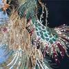 Peacock Phoenix Peacock Phoenix Appliques Black Mesh Lace Fabric Gown Appliques  Gown Decoration
