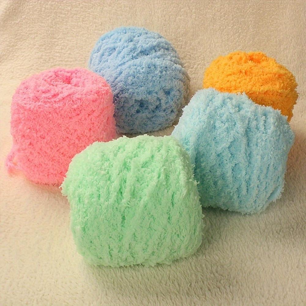 3pcs Soft & Chunky Fluffy Chenille Knit Yarn Perfect for Knitting Crocheting Cozy Blankets Hats & Sweaters Ideal for Crafting Projects