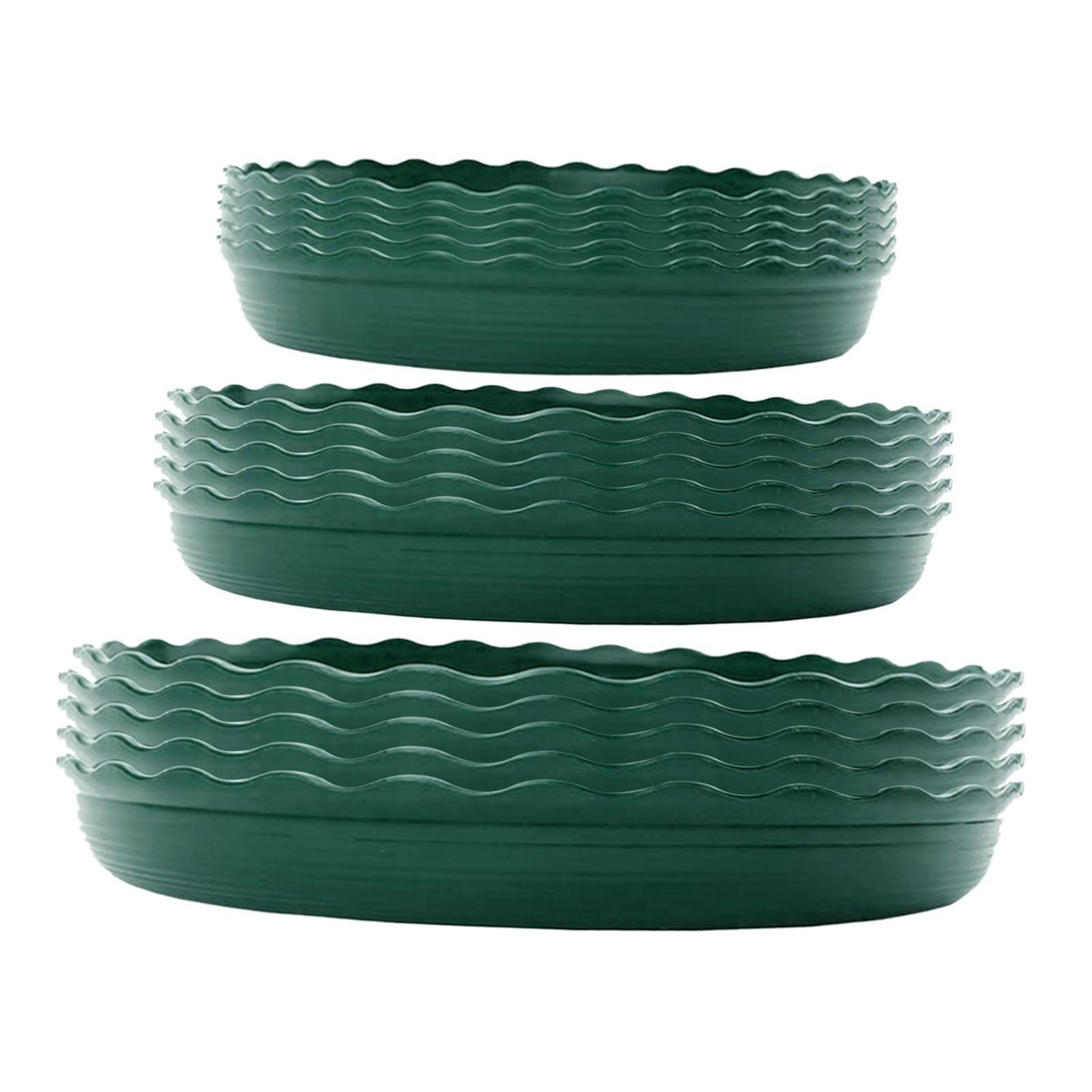 15 Pieces Plant Trays Plant Saucers Flower Pot Trays Planter Trays for зелёный
