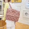 Vintage Corduroy Rucksack Damen Schleifenmuster Rucksack mit großem Fassungsvermögen