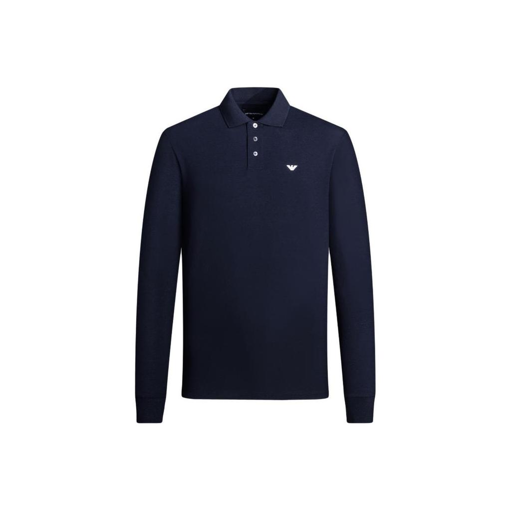 EMPORIO ARMANI FW24 Polo Shirt Men's Navy Blue 8N1FQ0-1JTKZ-0920