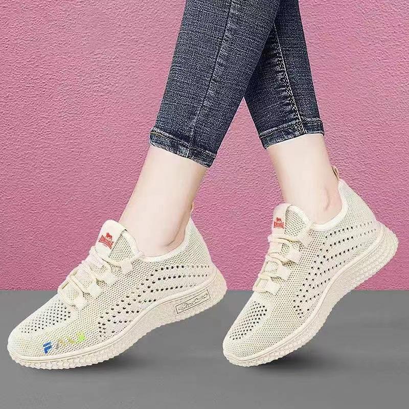 Summer casual women's shoes, soft soles, sports mesh, breathable, little red shoes, work shoes