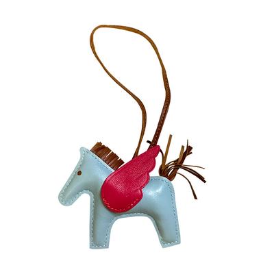 H Home Leather Mini Pony Pendant Sewing Line Sheepskin Tassel Pendant Platinum Vegetable Basket Women's Bag Pendant