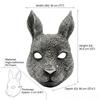 Halloween Rabbit Mask PU Foam Animal Mask Carnival Party Cosplay Decor Prop