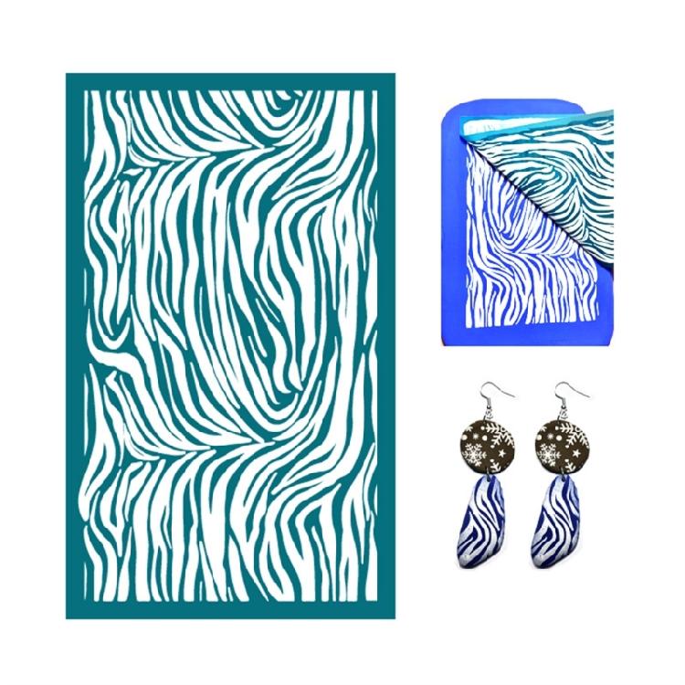 Heart Silk Screen Stencil Clay Silkscreen Print for DIY Printing Earring Scraper