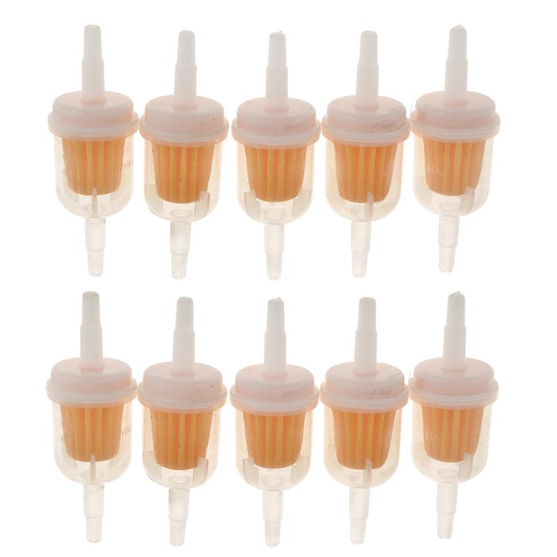10 Pieces Motorcycle Dirt Bike Inline Gas Petrol Fuel Filter 6mm 8mm Pipe